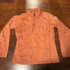 OROS Mens M  1/4 Zip Top Pullover Orange SolarCore Foam Insulated Mock Neck LS